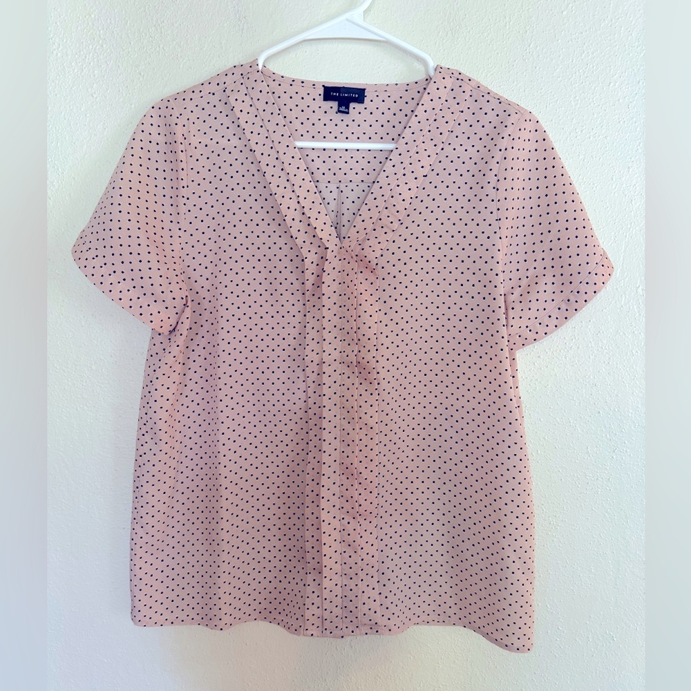 The Limited Women’s Pink w/ Black Polka Dots Blouse